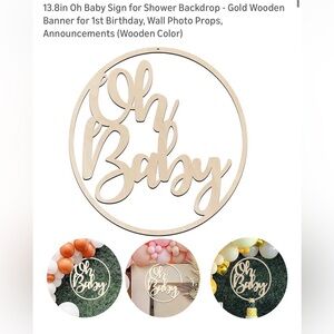 Wooden 'Oh Baby' Sign